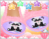 ! Panda Purple Slippers 