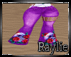 purple rose skull jeans