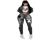 Gray printed jeans UA