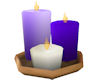 !Candles 3 purple white