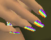 Metallic rainbow nails