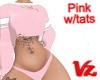 Pink Slouch Crop w/tats