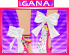 G; Ankle Bows {White}