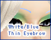 White/Blue Thin Eyebrow