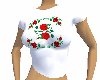 Red roses on white T