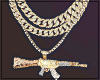Men AK Gold Necklace