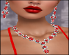Red Jewel Necklace Set