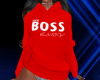 Hoodie the b*ss Red F