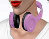 pastel purple headphone