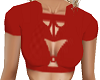 Red Cut Out Top