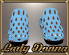 B L Blue Cookie Slippers