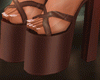Pam Leather Brown Heels