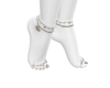 ULMA WHT JEWELED FEET