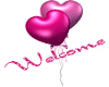 pink hearts welcome