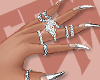 FEM | Nails; Silver Tips