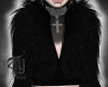 666 l black fur top
