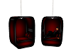 red pvc hanging loungers