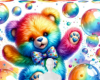 Bubbly bear background