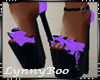 *Sonya Blk Purple Heels