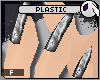 ~DC) Plastic Nails Silvr