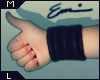 L Wrist Bandana Black