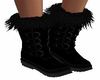Black Fur Snow Boots