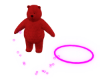 dancing neon red bear