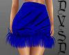 Blue Fur Skirt