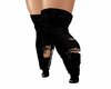 Thigh Denim Boots Black