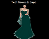 Teal Gown and Cape
