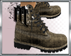 Brown Denim Hiking boots