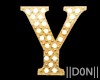 Y Letters Gold Lamps