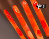 q! orange jelly nails