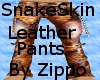 Snake skin Leather pants