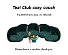Teal Club cozy couch