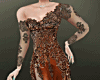 Dark Brown Lace Gown
