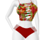 ~B&D~ Red Floral Tankini