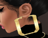 Gold Sq.Earring