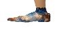chaussure bleu brillante