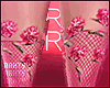 ɳ Fishnet Floral Boots