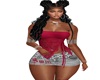 B* Red Skirt Set