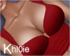 K Claire red top