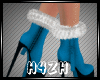 Hz-Shaded Blue Fur Heels