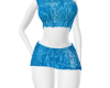 Blue top bottom outfit