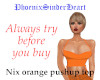 Nix orange pushup top