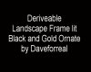 Black and Gold Lit Frame