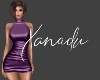 X Leather Dress Purple