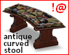 !@ Antique curved stool 