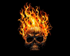 Flaming skull