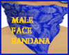 Male Face Bandana blue